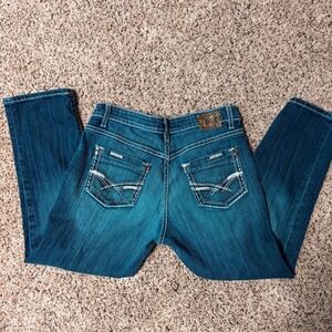 BKE Denim Taylor Jeans Women Size 29 Dark Wash Straight Stretch Cowgirl Rodeo